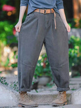 Solid Color Retro Loose Casual Pants